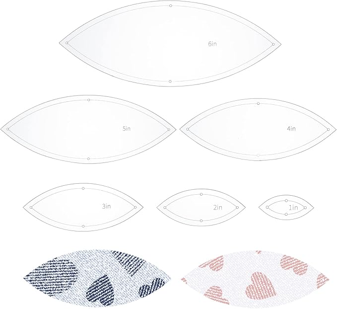 BENECREAT 6PCS Leaf Quilting Templates Set, Quilting Sewing Needlework Craft by BENECREAT