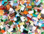 Lanyani Iridescent Glass Mosaic Tiles Bulk, 4-Shapes 700 Pieces Sparkle by LanyaniArtGlassMosaics