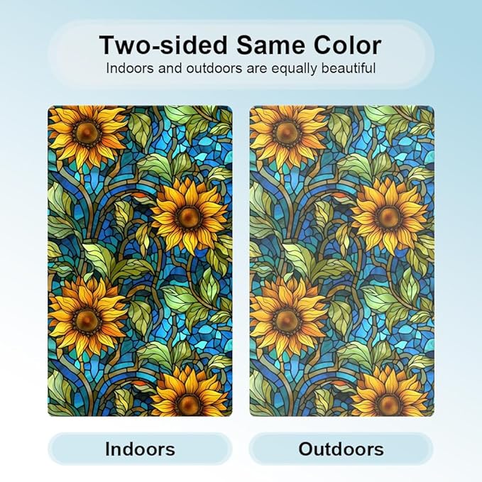 Window UV Protection Privacy Film:Non-Adhesive Static Cling Decorative Window - Image 3