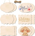 12Pcs Unfinished Wood Crafts, Rectangle-Shaped Wood Plaques by Brmeday