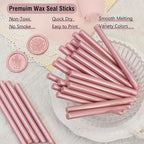 60pcs Wax Seal Sticks, Rose Gold Sealing Wax Sticks, HOSEALING Glue Gun Wax - Image 4