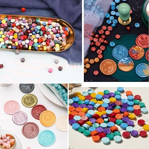 Lumin Green 300 Pcs Wax Seal Beads, Sealing Wax Beads, Refilling Octagon Wax - Image 4