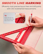 Saker 8.5Inch 3D Multi-Angle Measuring Square Ruler, Aluminum Alloy Carpenter - Image 4