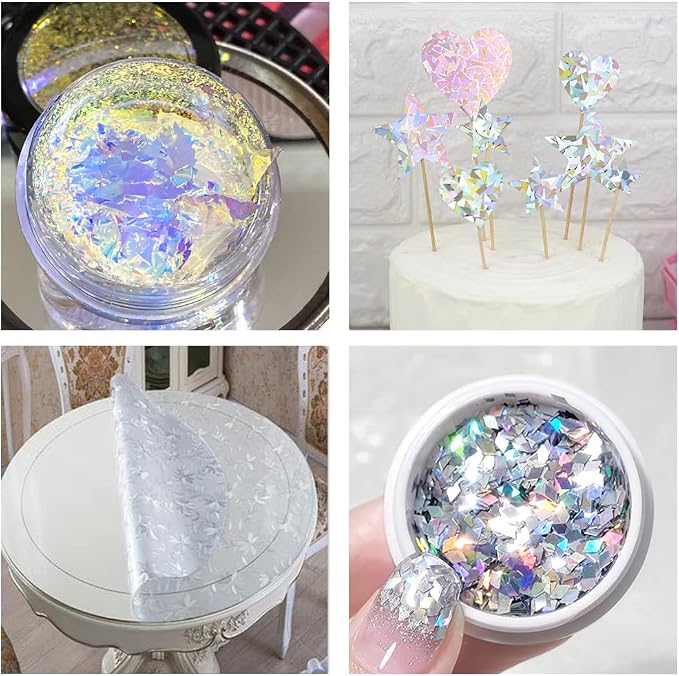 HYANG Transparent Bows PVC Super Clear Holographic Vinyl Faux Leather Sheets 1 - Image 6
