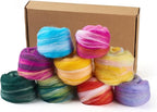 FASHEWELRY 1.59 oz Wool Roving for Needle Felting Kit 9 Colors Felting Wool - Image 8