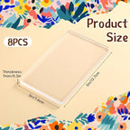 Threlaco 8 Pack Monoprinting Print Plates 5 x 3 Inch Reusable Silicone Plate - Image 2