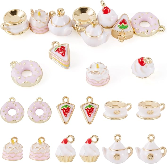 Enamel Food Charms Cute Assorted Food Pendants Sweet Dessert Charms by BoutigemJewelry