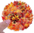 Fall Maple Leaf Stickers, Waterproof PET Vinyl Decals - Image 2