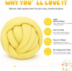 3.53oz Wool Roving: Needle Felting Wool White Roving Wool Felting Supplies Pure - Image 2