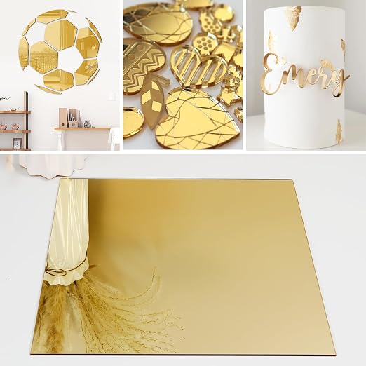 Gold Mirror Acrylic Sheets, 2 Pack 12" x 12" Square Acrylic Sheets 1/8" Thick - Image 6
