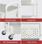 Sywhitta 4-Tier Plastic Rolling Utility Cart - Image 3