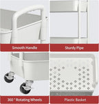 Sywhitta 3-Tier Plastic Rolling Utility Cart - Image 6