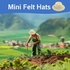 NIIIYTYB 18 Colors Doll Hat Craft Set Mini Tiny Hats - Image 3