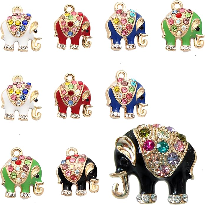 Bulk Gold Enamel Charms for Jewelry Making, Colorful Metal Charms Pendant for by stino
