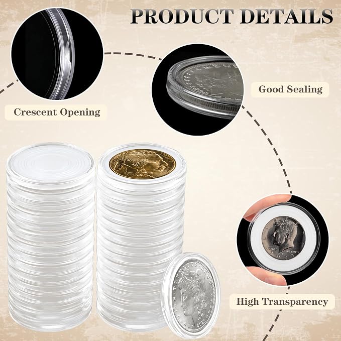 63PCS Silver Dollar Coin Holder, Coin Holders - Image 4