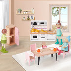 Giant bean 36pcs Wooden Dollhouse Furniture Set - Image 3