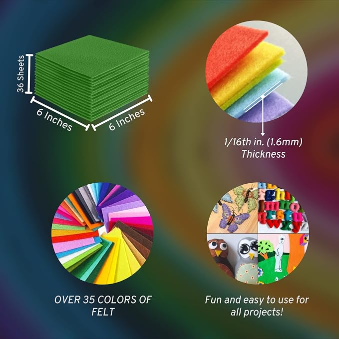 FabricLA Acrylic Felt Sheets for Crafts - Image 3