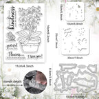 Phalaenopsis Orchid Pot Clear Stamps and Dies - Image 2