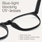 IBOANN Blue Light Glasses for Woman/Men, Fashion Blue Light Glasses Men - Image 3