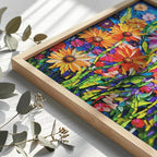 Bgraamiens-Mosaic Art Flowers-1000 Pieces Puzzle - Image 3