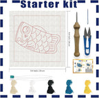 INFUNLY Cute Koi Flag Punch Needle Kit - Image 2