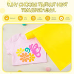 Tintnut Summer Yellow Neon Puff HTV Vinyl Roll, easy cut & weed, stretch - Image 3