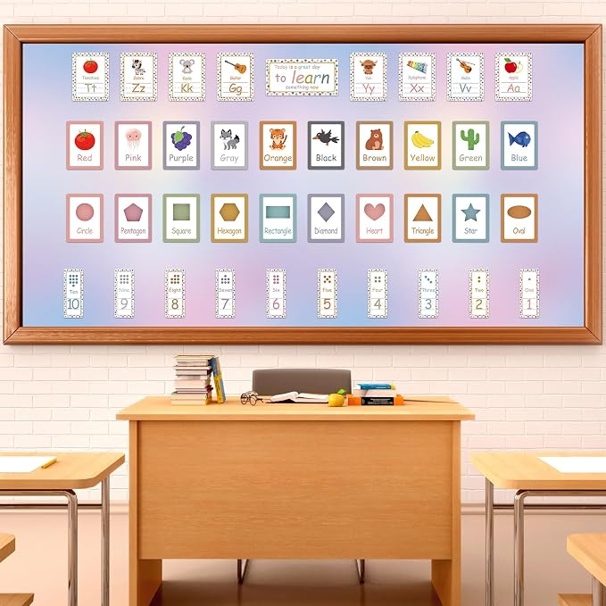 Dreamy Gradient Bulletin Board Roll Non-Woven Fabric Poster 16in X 20ft | Back - Image 4