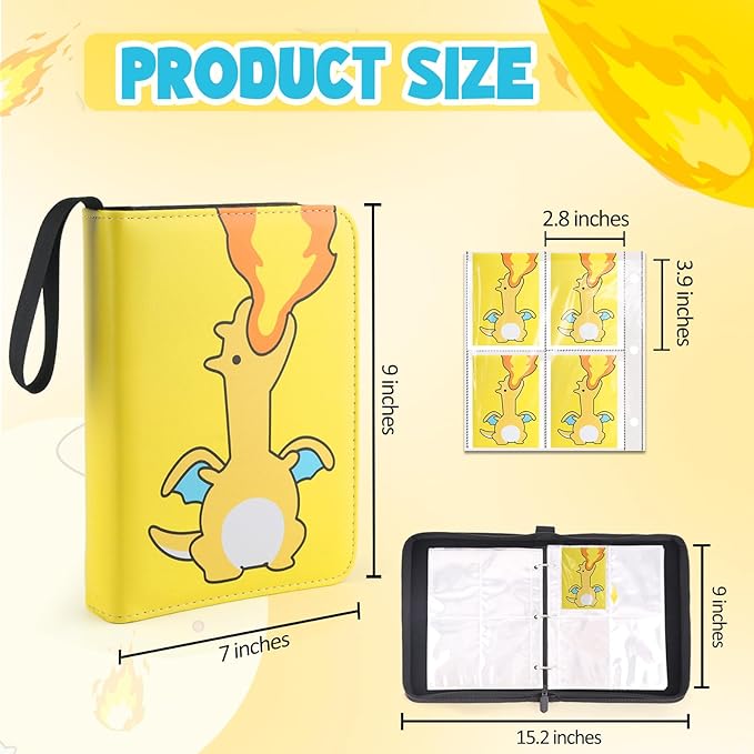 Premium Collectible Trading Card Albums，Card Binder Fits 400 Cards - Image 2