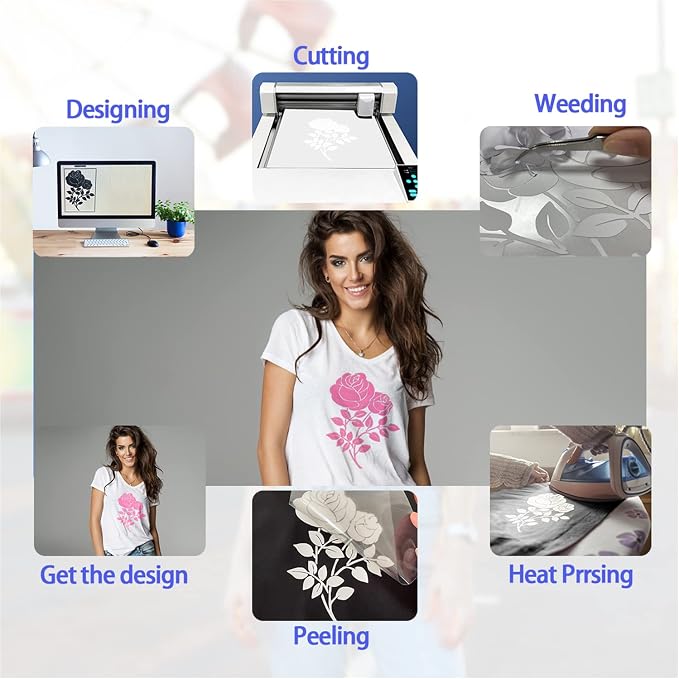 3D Puff Heat Transfer Vinyl 3 Sheets 12"x10"-Peach Pink | 3D Puffy Iron-on htv - Image 4