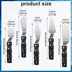 5-piece Large Palette Knife Set Stainless Steel Painting Knives - Image 3