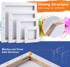 Stretched Canvases for Painting, Acid-Free Wood Frame Blank Canvas, Art Canvas - Image 3