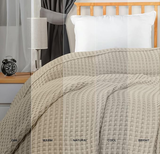 Utopia Bedding 100% Cotton Waffle Weave Blanket Big Size - Image 2