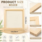 Kathfly 12 Pcs 12 x 12'' Pine Wood Panel Boards Unfinished Square Wood Panels - Image 2