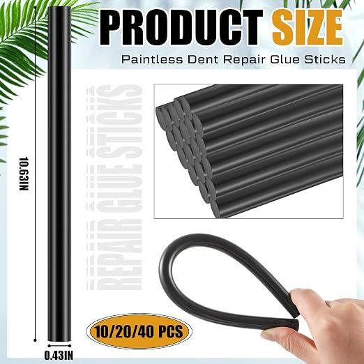 CroBlissful 40 Pcs Paintless Dent Repair Glue Sticks PDR Glue Hot Sticks - Image 2