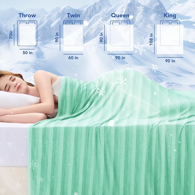 GOHERO Cooling Blanket Queen Size- 90"x90" Summer Cooling Throw Blanket - Image 7