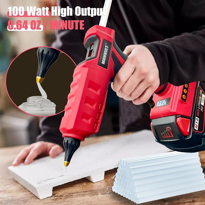 MONVICT Cordless Glue Gun for Milwaukee 18V Battery - Image 3
