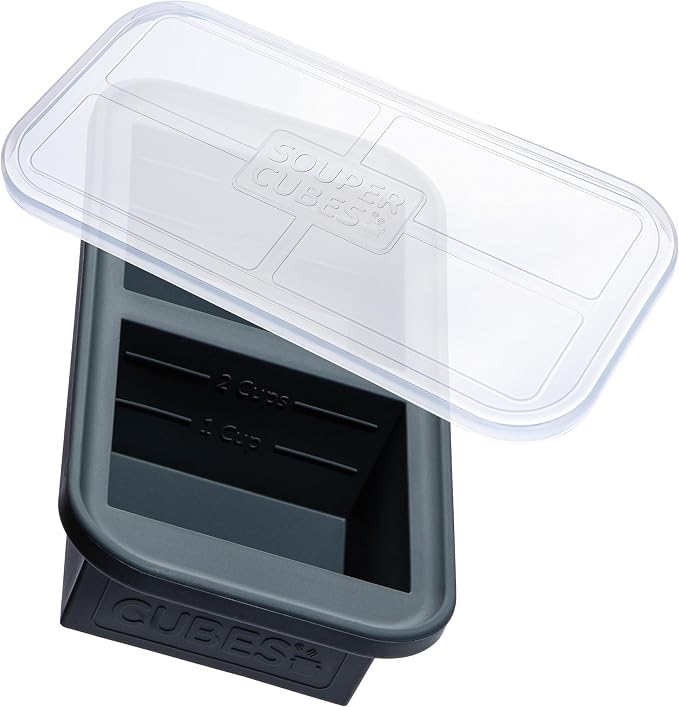 Souper Cubes 2 Cup Silicone Food Freezer Mold, Oven and Microwave Safe by SouperCubes%C2%AE