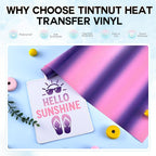 Tintnut Purple Pink Gradient Heat Transfer Vinyl Roll, stretch washable - Image 3