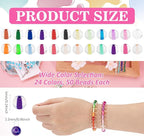 XSEINO 24 Colors 1200PCS Core Filled Glass Beads Kit 6mm DIY Craft Glass Beads - Image 2