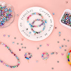 500pcs Craft Beads for Jewelry Making, for Bracelets Making, Space Acrylic - Image 5