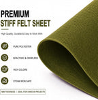 Moss Green Large Felt Fabric 36" x 36", 1mm Stiff Felt Sheet, Nonwoven Fabric - Image 4