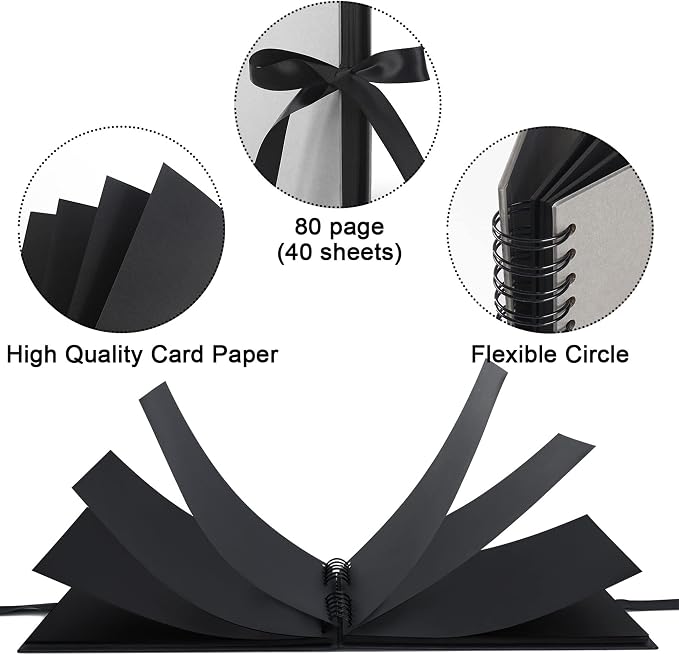 Vienrose Scrapbook Album 80 Pages, DIY Photo Album - Image 9
