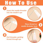 42 Pcs Sewing Tool Set, Big Eye Steel Sewing Needle Kit, Includes Needles - Image 3