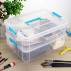 BTSKY 2 Layer Stack & Carry Box, Plastic Multipurpose Portable Storage - Image 5