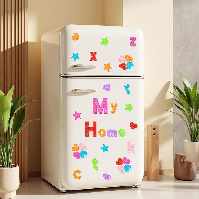 Glitter Foam Letter Stickers 469 Pcs Self-Adhesive Uppercase & Lowercase ABC - Image 7