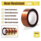 MEBMIK 4 Rolls 20mm x16m Heat Tape High Temperature Heat Resistant Tape Heat - Image 3