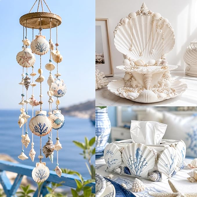 20Pcs 3-4 Inch Scallop Shells for Crafts, Natural White Scallop Shells for - Image 6