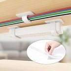 Cable Management Under Desk, 20 Pair Cord Organizer Straps White | Reusable - Image 5