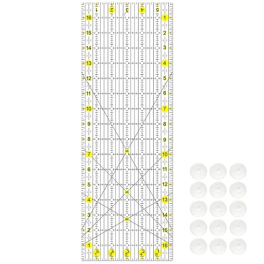 Sewing Ruler, 6“ * 17” Quilting Rulers, Acrylic Ruler, Cutting Ruler by Unknown