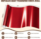 Red Metallic Heat Transfer Vinyl Roll - Image 6